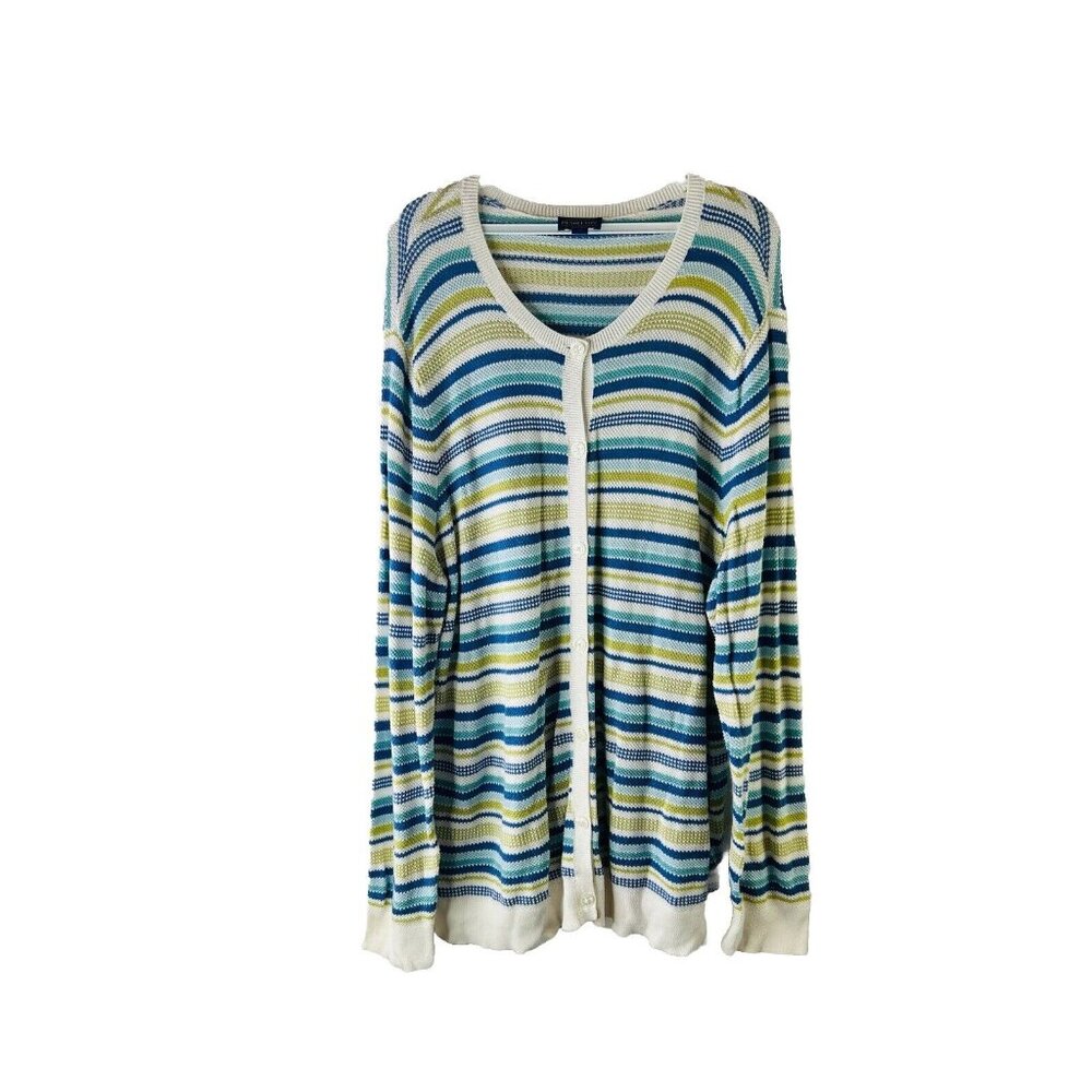 Pendleton Lightweight Cotton Rainbow Striped Card… - image 1